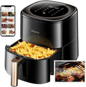 Resim Genel Markalar Ultenic K10 Airfryer, Fritöz, 5 Litre XL, 1500 W, Siyah 