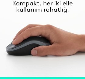 Resim Logitech MK270 Kablosuz Klavye Mouse Seti, Tam Boyutlu, Sağ ve Sol Elle Kullanıma Uygun Mouse, 10 m Kullanım Mesafesi, Sıvı Dökülmesine Dayanıklı, Türkçe Q Klavye, Siyah 