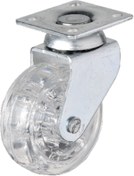 Resim Skygo Hts 325 - 50x20 mm Şeffaf Makaralı Tablalı Teker 4 Adet 