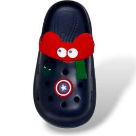 Resim AYFOX Erkek Çocuk Terlik Önü Kapalı Sabo Hulk Figürlü Bahçe Banyo Havuz Hamam Terliği 
