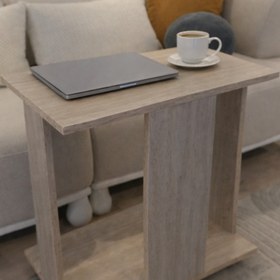 Resim Nenu Nova Traverten Yan Sehpa C Sehpa 60x35 cm Laptop Sehpası Koltuk Yanı Servis Sehpası 