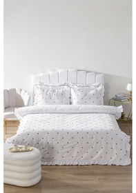 Resim Rivaistanbul Luva Kırmızı Kalp Çift Kişilik Nakışlı %100 Pamuklu Nevresim Takımı & Çeyiz Seti 