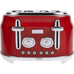 Resim Berghoff Gem Retro Kırmızı Dört Dilim Ekmek Kızartma Makinesi 
