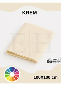 Resim Krem Rengi Metrelik Ince Keçe Kumaş Keçe 1 Mm Aktivite Keçesi Renkli Keçe 1 Metre 100 Cm X 100 Cm 