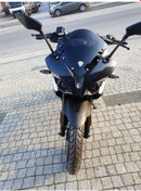 Resim Motocam Pulsar Rs 200 Siperlik Ön Cam 2015-2024 Model 33cm Siyah Renkli 4mm Kısa Spor Cam 