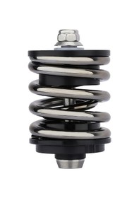 Resim Springsun Brompton Bisiklet İçin Titanyum Şaftlı Arka Amortisör Yayı - Paslanmaz Çelik Kırmızı 