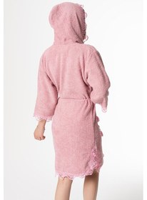 Resim Rosa Gelin Bornoz Set 5 Parça Dantelli Fantezi Çeyizlik Takım Pembe 