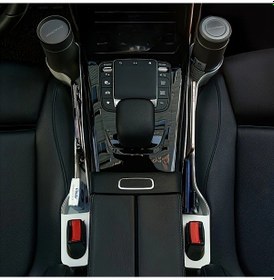 Resim Xuweiwei Siyah 2 Adet Çok Amaçlı Araç Depolama Kutusu Bardak Tutuculu Dayanıklı Organizer 