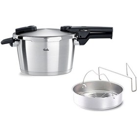 Resim Fissler Vitaquick Premium 4.5 Litre Düdüklü Tencere + Buharda Pişirme Aparatı 