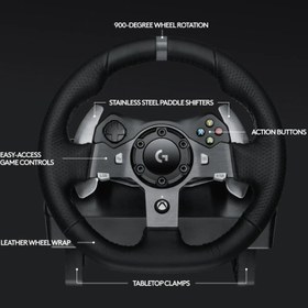Resim Logitech G920 Direksiyon Seti – Xbox Series X|S, Xbox One ve PC Uyumlu | Force Feedback, Pedallı 