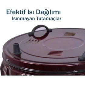 Resim Uğur Yuvarlak Davul Fırın 32 Litre Elektroturbo Çift Tepsili Emaye Hazne Enerji Tasarruflu 