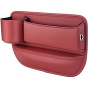 Resim Youmex Araç Koltuğu Düzenleyici - Pu Deri Telefon, Gözlük Ve Kart Tutuculu Şık Saklama Kutusu Bordo 