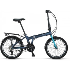 Resim Mosso MARINE-20-V KATLANIR BİSİKLET 305H 20 JANT 21 VİTES LACİVERT TURKUAZ 