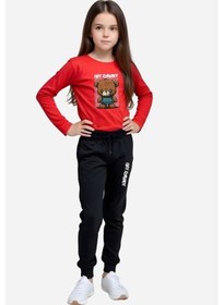 Resim Fyk Kids 3'lü Kız Çocuk Baskılı Bel Detayı Lastikli Alt-üst Pijama Takımı Çok Renkli 