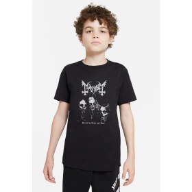 Resim Qivi Mayhem Buried By Time And Bust Baskılı Unisex Çocuk Siyah T-Shirt 