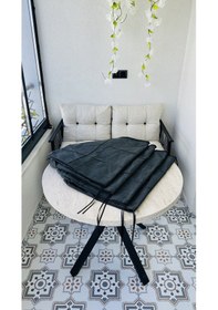 Resim Bahçe Balkon Takımı Minder Kılıfı 1 Adet Antrasit 