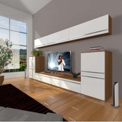 Resim Decoraktiv Eko 9 Mdf Std Tv Ünitesi Tv Sehpası - Ceviz - Beyaz 