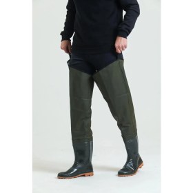 Resim Kasık Çizme Ikç 1650 Su Geçirmez Dayanıklı Av ve Balıkçı Çizmesi Haki Renk 