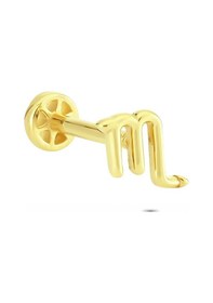 Resim Glorria Altın Akrep Burcu Tragus Piercing Altın 