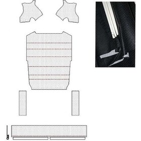 Resim VW 1300-1303 Tavan Döşemesi Delikli Siyah 