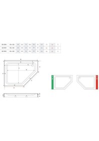 Resim Shower Brıef Beşgen Monoblok Duş Teknesi 90X120 Cm 