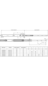 Resim En 43 mm Bas-Aç Teleskopik Bilyalı Çekmece Rayı Kaplamalı - 45 cm (3 Takım) 