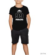Resim Fortnite 99 Problems Siyah Çocuk Tişört Siyah 