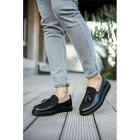 Resim Zapatos CH002 Loafer Pelle Erkek Günlük Bağcıksız Corcik Cilt Süet Klasik Ayakkabı Csst - Siyah 