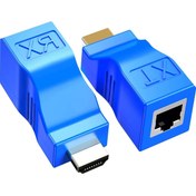 Resim HDMI Extender HDMI - RJ45 Ağ Kablosu ile HDMI Uzatıcı Dönüştürücü Tekrarlayıcı Cat 5e /6 30M 