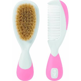 Resim Chicco Tarak ve Fırça Seti Pembe 