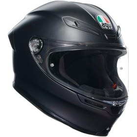 Resim Agv K6 S Mono Matt Siyah Kapalı Motosiklet Kaskı 