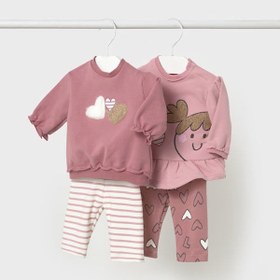 Resim Mayoral Kız Bebek Sweatshirt Tayt Dörtlü Set Pembe - 18 Ay 