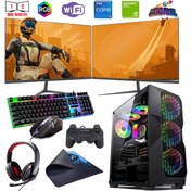 Resim ROGAME I5 12400f 32gb Ddr4 1tb M2 4gb Gtx1650 Çift 24" Monitörlü Oyun Bilgisayarı (GAMİNG SET) 