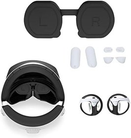 Resim NTidea PS VR2 Accessories Kit Compatible with Playstation VR2 with 2 Silicone Pad Kit Handle Grip for VR2 Sense Controller, 1 Anti-dust Cover for PS VR2 Lens, Precise Cut, Anti-Slip 