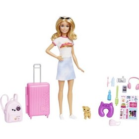 Resim Barbie Seyahatte Bebeği Ve Aksesuarları (HJY18) 