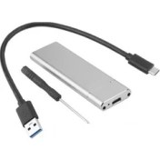 Resim Alfais 4357 M.2 Sata SSD Ngff To Type C USB 3.0 B-Key Mini Çevirici Adaptör Harici Harddisk Kutusu 