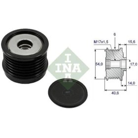 Resim INA-LITENS ALTERNATÖR KASNAK RULMANLI 6-KANAL ALFA ROMEO GIULIETTA-FIAT 500L-JEEP RENEGADE 