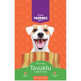Resim Kiwi Yammies Köpek Tavuklu Çiğneme Kemikleri 3'lü 