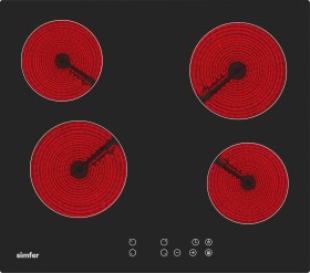 Resim Simfer 3970 60 CM Ankastre Vitroseramik Ocak 4E 