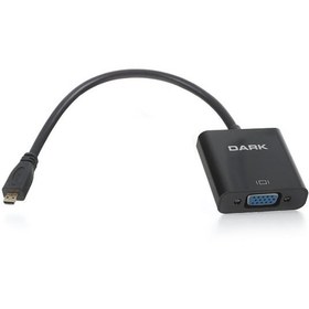 Resim Dark Micro HDMI V1.4 to VGA, Full HD 1080P, Aktif - Analog Dönüştürücü (DK-HD-AHDMICROXVGA) 