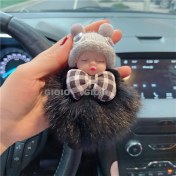 Resim Silver1 Gıoıo Yeni Ipek Eşarp Anahtarlık Kişiselleştirilmiş Inci Papyon Çanta Çekicilik Dokuma Anahtarlık (Yurt Dışından) 