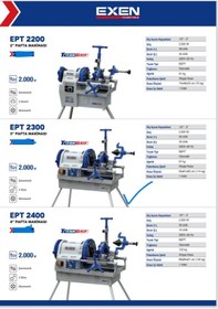 Resim EXEN TEKNO-MAK MAKİNA PROTER EPT 2300 3'' PAFTA MAKİNASI 