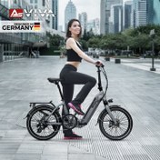 Resim AsVIVA B13 Katlanabilir Elektrikli Bisiklet 36V Samsung Batarya – 20” Jant, Gri 