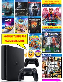 Resim Çınar Bilişim Dünyası Ps4 500 gb Slim Kasa Oyunlu 2 Adet V2 Kol + (kırık sistem) YENİLENMİŞ 12 Ay Garanti 