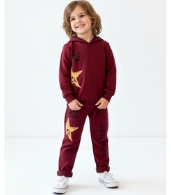 Resim Cool Star Baskılı 2 Li Takım Bordo 