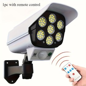 Resim Güneş Enerjili LED Güvenlik Kamerası Hareket Sensörü ile - Çok Fonksiyonlu, Su Geçirmez ve Enerji Tasarruflu Spot Işık ve Sel Işık Garajlar, Verandalar, Bahçeler ve Özel Yollar için - Uzaktan Kumandalı, Elektronik Bileşenler Yok, Lityum Pil ile Çalışır, Dış Mekan Kullanımı için Kamera Aydınlatması, Dış Mekan Işıkları için LED Işıklar 
