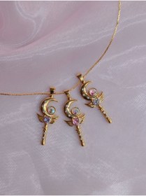 Resim Reorah Collection Sailor Moon Sihirli Asa Kolye-lila 