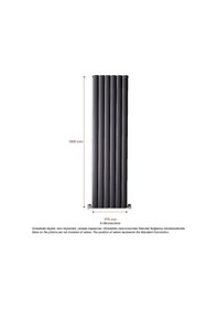 Resim 1800mm X 475mm Yüksek Isı Kapasiteli Dekoratif Lilac Dikey Aluminyum Radyatör Antrasit 