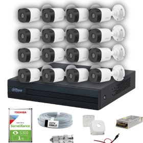 Resim Dahua 16 Kameralı 20 Metre Gece Görüşlü Güvenlik Kamera Seti 