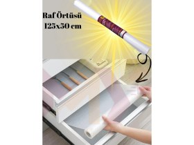 Resim PremiumPort Şeffaf Kaydırmaz Raf Örtüsü, 125X50 Cm, Çekmece ve Dolap Için 